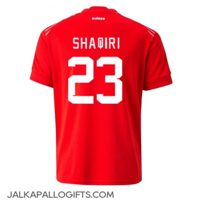 Sveitsi Xherdan Shaqiri #23 Kotipaita MM-kisat 2022 Lyhythihainen